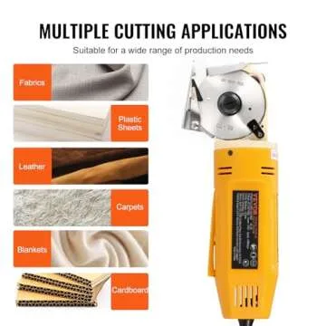 VEVOR Electric Rotary Fabric Cutter for Multi-Layer Cutting