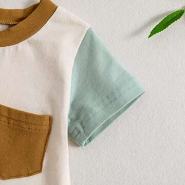 Baby Boy Summer Romper with Snap Button Convenience