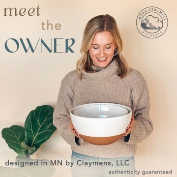 Mora Ceramic Large Mixing Bowls - Set of 2, Extra Big & Durable