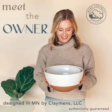 Mora Ceramic Large Mixing Bowls - Set of 2, Extra Big & Durable