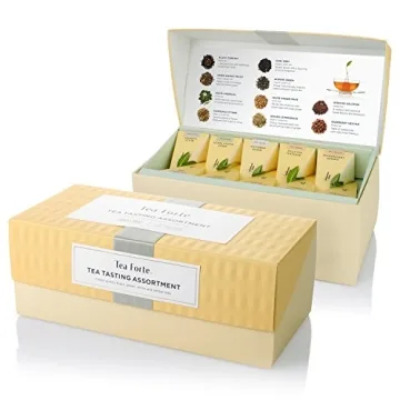 Tea Forte Presentation Box - Assorted Handcrafted Tea Sampler Gift Set, 20 Count