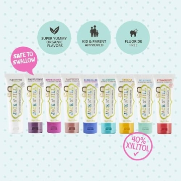 Jack N' Jill Natural Toddler Toothpaste for Kids - Fluoride-Free
