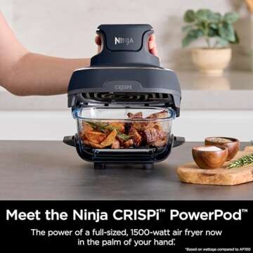 Ninja Crispi Air Fryer & Glass Containers for Easy Cooking