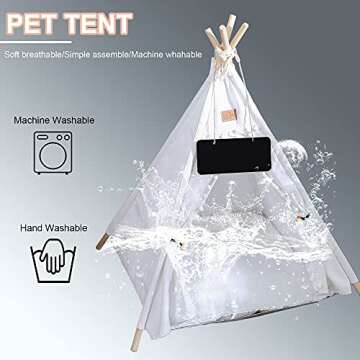GeerDuo Pet Teepee Portable Small Pet House for Travel