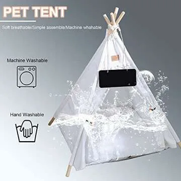 GeerDuo Pet Teepee Portable Small Pet House for Travel
