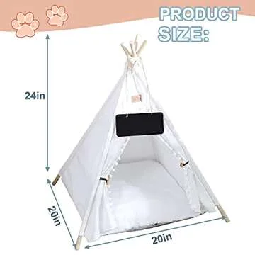 GeerDuo Pet Teepee Portable Small Pet House for Travel