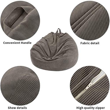 Nobildonna Extra Large Bean Bag Chair Cover - Washable & Soft