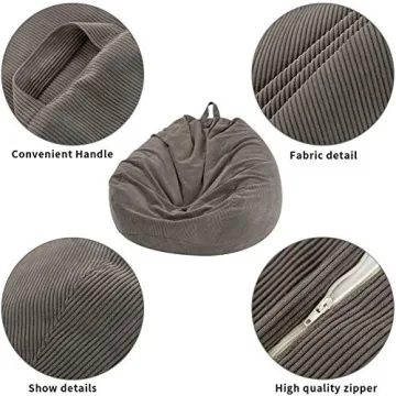 Nobildonna Extra Large Bean Bag Chair Cover - Washable & Soft