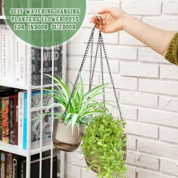 Stylish Maxcheck Self Watering Hanging Planters Set