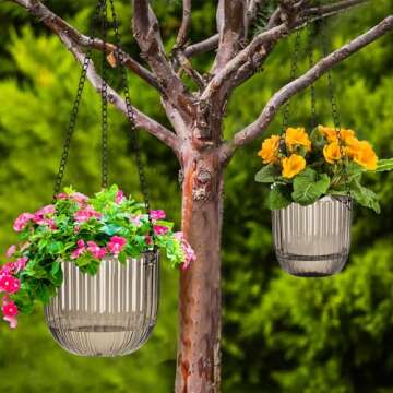 Stylish Maxcheck Self Watering Hanging Planters Set