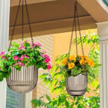 Stylish Maxcheck Self Watering Hanging Planters Set