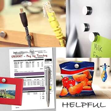 FINDMAG 100 Pack Strong Refrigerator Magnets, 5x3mm Small Magnets for Whiteboard, Neodynium Magnets Fridge, Mini Round Magnetic Dots for Office, Kitchen, DIY, Crafts