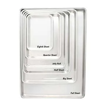 Nordic Ware Aluminum Full Size Sheet Pan 26 x 18 inches for commercial oven use, Full Sheet, 2-Pack (For Commercial Oven Use., Not for standard home ovens)