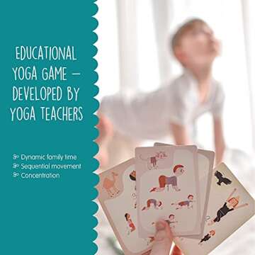 YOGi FUN Yoga 4s - Educational Yoga Card Game for Kids - Yoga Cards with Illustrations of Yoga Poses