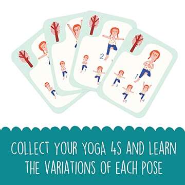 YOGi FUN Yoga 4s - Educational Yoga Card Game for Kids - Yoga Cards with Illustrations of Yoga Poses