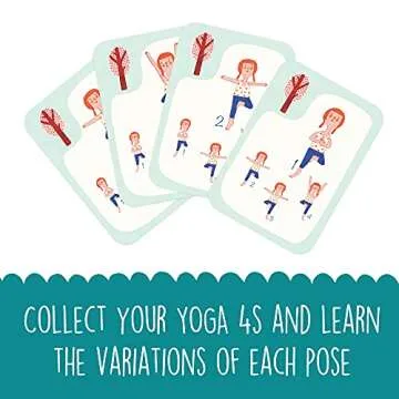 YOGi FUN Yoga 4s - Educational Yoga Card Game for Kids - Yoga Cards with Illustrations of Yoga Poses