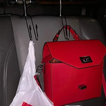 Durable QMET Auto Hooks Car Hangers - Pack of 4