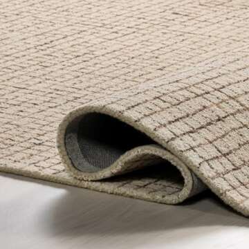 Stylish Melrose Checked Wool Area Rug for Your Home