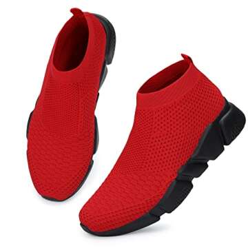 WXQ Men's Fashion Sneakers - Lightweight Breathable Walking Shoes Running Shoes Mesh Workout Casual ...