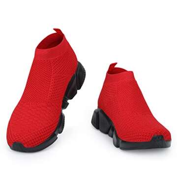 WXQ Men's Fashion Sneakers - Lightweight Breathable Walking Shoes Running Shoes Mesh Workout Casual Sports Shoes