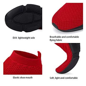 WXQ Men's Fashion Sneakers - Lightweight Breathable Walking Shoes Running Shoes Mesh Workout Casual Sports Shoes