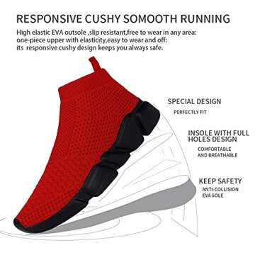 WXQ Men's Fashion Sneakers - Lightweight Breathable Walking Shoes Running Shoes Mesh Workout Casual Sports Shoes