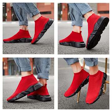 WXQ Men's Fashion Sneakers - Lightweight Breathable Walking Shoes Running Shoes Mesh Workout Casual Sports Shoes