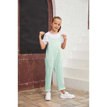 Charming Girls Casual Jumpsuit with Pockets for All Occasions