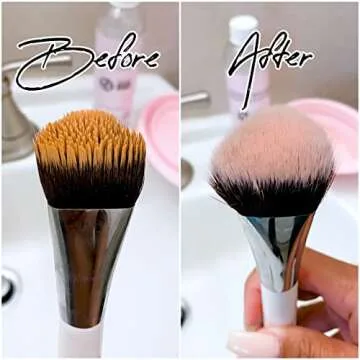 JEGO Makeup Brush Cleaner Solution - Sponge Cleaner - Make Up Brush Liquid Cleanser - Hypoallergenic & Plant-Based Solution Removes Makeup, Dirt, & Oil - 16 Oz (Set of 2)