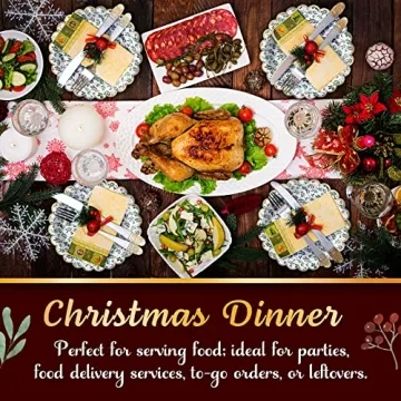 Confettiville Christmas Paper Plates - 50 Count Elegant Supplies