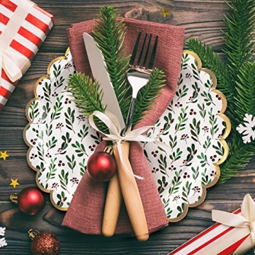 Confettiville Christmas Paper Plates - 50 Count Elegant Supplies