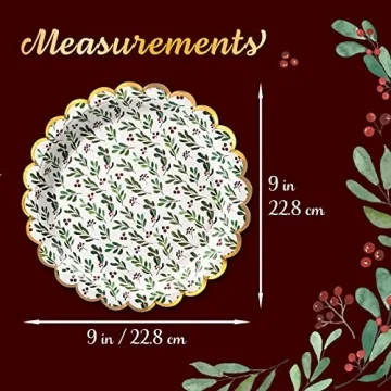 Confettiville Christmas Paper Plates - 50 Count Elegant Supplies