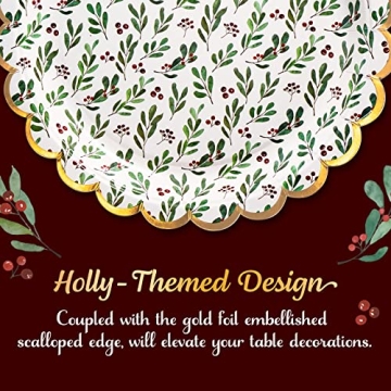 Confettiville Christmas Paper Plates - 50 Count Elegant Supplies