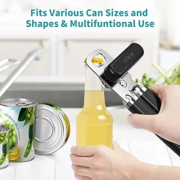 Heavy Duty Manual Can and Bottle Opener - Black