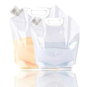 SUPANT 5L+10L/4Gal litres Collapsible Water Jug Container, Freezable, BPA Free Plastic Water Carrier...