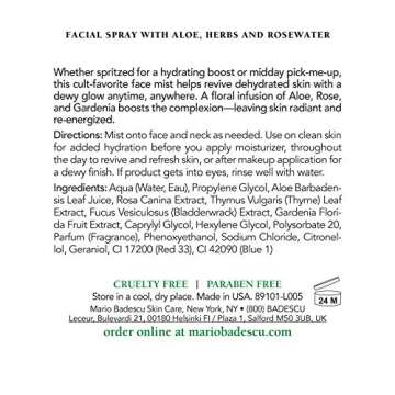 Mario Badescu Facial Spray and Mask Duo for a Dewy Glow | Hydrating & Softening Skincare Set | Skin ...