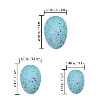 Winlyn 32 Pcs Assorted Faux Foam Easter Eggs Speckled Eggs Decorative Pastel Easter Eggs for DIY Eas...