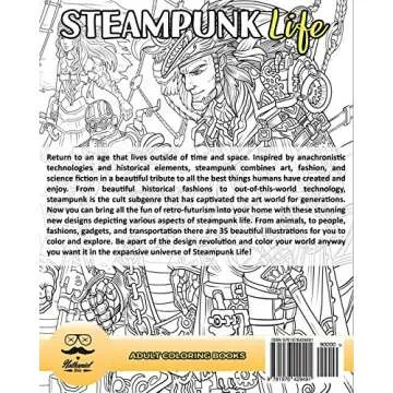 Adult Coloring Book: Steampunk Life - An Artistic Adventure in Steampunk Design