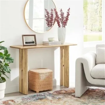 Modway Amistad Console Table in Solid Oak Design