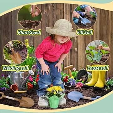 Wood Kids Garden Tool Shovels Toys, 16" Large Avocado Beach Spades Sand Shovels Toys for Adults Gardening Tools Kit Travel Sandbox Toy Sturdy Snow Scoop Durable Wood Handle Spade for Digging Sand Snow