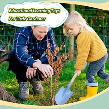 Wood Kids Garden Tool Shovels Toys, 16" Large Avocado Beach Spades Sand Shovels Toys for Adults Gardening Tools Kit Travel Sandbox Toy Sturdy Snow Scoop Durable Wood Handle Spade for Digging Sand Snow