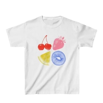 HOHOPEACH Y2K Baby Tee for Women - Vintage Graphic Fashion