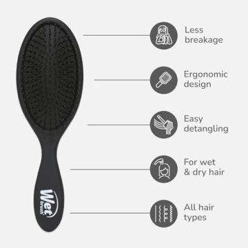 Wet Brush Original Detangler for All Hair Types - Black Frost