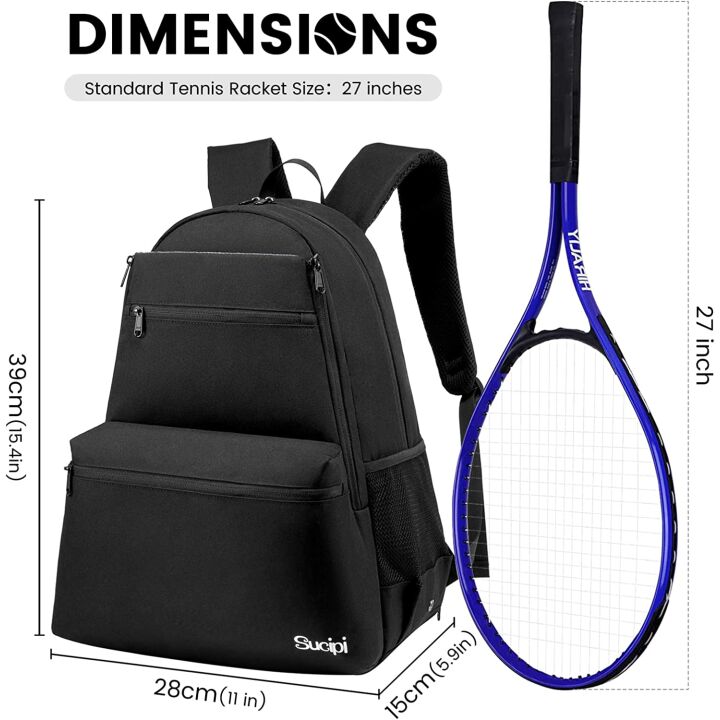 Sucipi Tennis Backpack - Holds 2 Rackets & Shoes