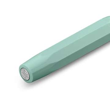 Kaweco COLLECTION Fountain Pen Smooth Sage I Premium Fountain Pen with Steel Nib for Ink Cartridges I Sport Fountain Pen 13 cm I Nib: F (Fine)