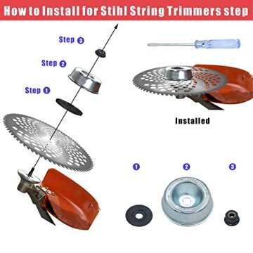 NeJesZoe Gardening Blade Adapter Kits for String Trimmers