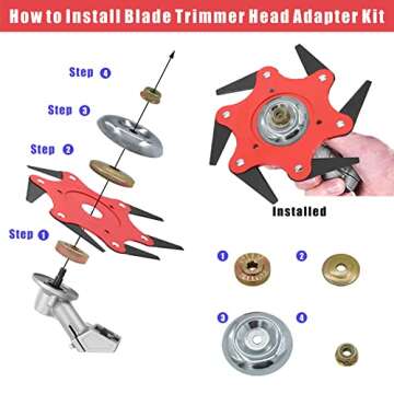 NeJesZoe Gardening Blade Adapter Kits for String Trimmers