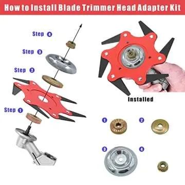 NeJesZoe Gardening Blade Adapter Kits for String Trimmers
