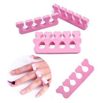20pcs Soft Foam Sponge Toe Separators Finger Dividers Soft Sponge Finger Divider Spacer Nail Art Manicure Pedicure Tools
