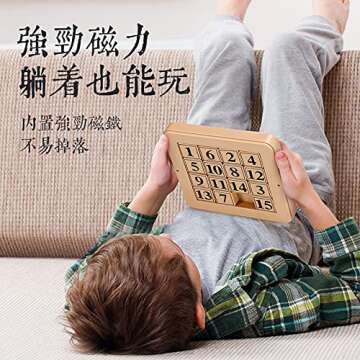 Cuberspeed 15 Slide Number Puzzle magnetized Klotski Puzzle Brain Teasers Toys Jigsaw Intelligence 15 Klotski Blocks